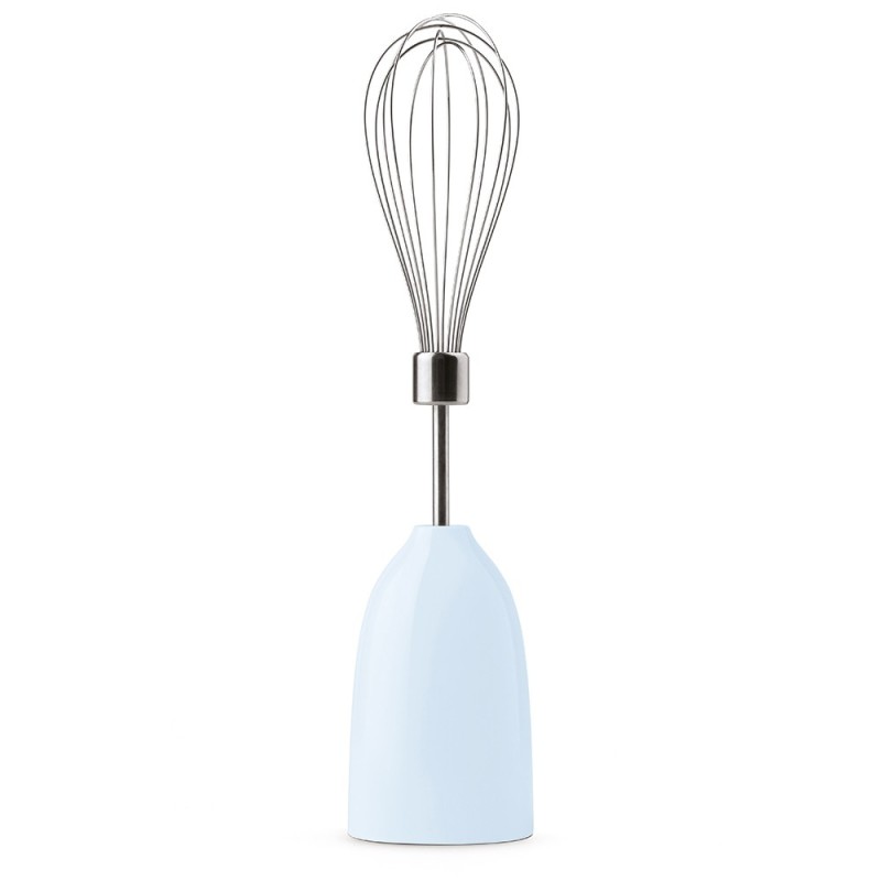 Frullatore ad immersione con asta e lame in acciaio inox. Con bicchiere, tritatutto, frusta e schiacciaverdure  inclusi. SMEG CO