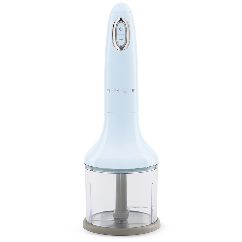 Frullatore ad immersione con asta e lame in acciaio inox. Con bicchiere, tritatutto, frusta e schiacciaverdure  inclusi. SMEG CO