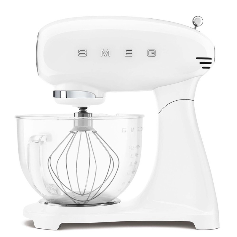 Impastatrice Smeg Bianco Full Color con ciotola in vetro