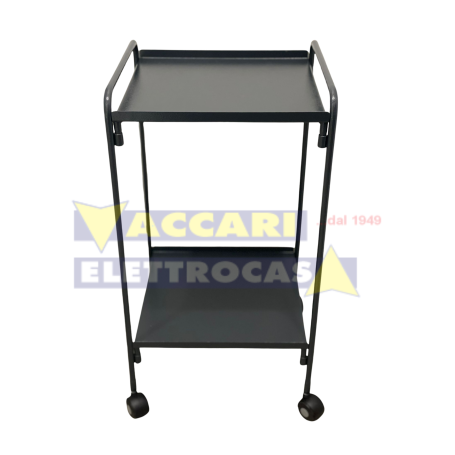 Carrello porta caldaia con ruote e ripiano porta oggetti,colore grigio scuro