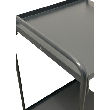 Carrello porta caldaia con ruote e ripiano porta oggetti,colore grigio scuro