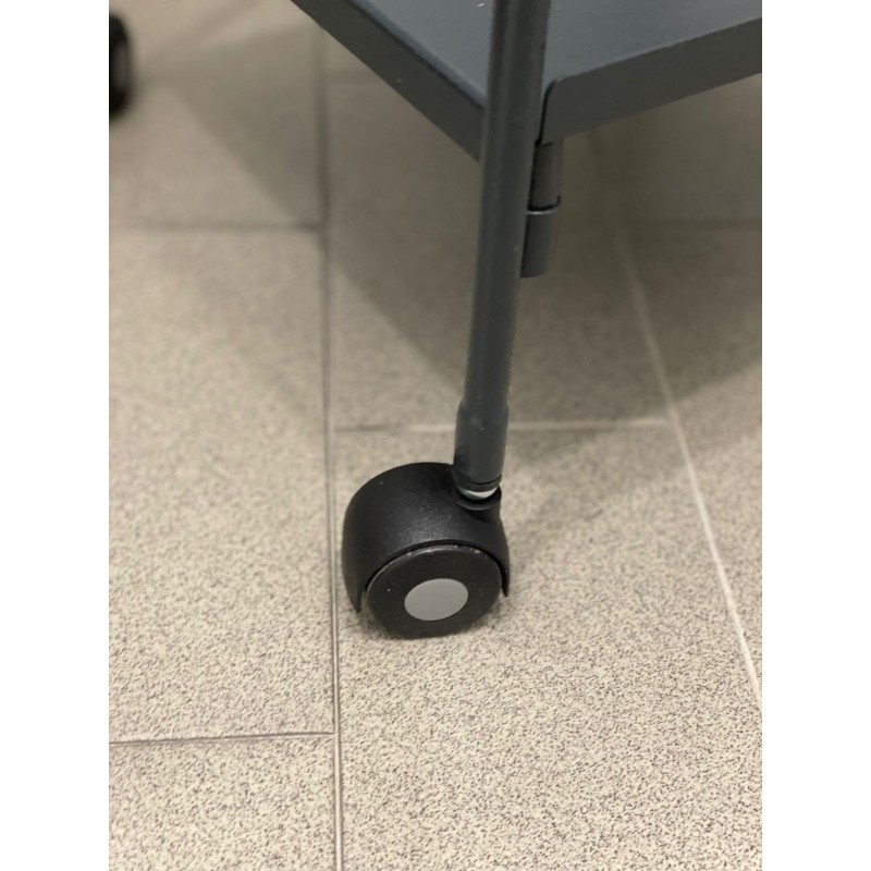 Carrello porta caldaia con ruote e ripiano porta oggetti,colore grigio scuro