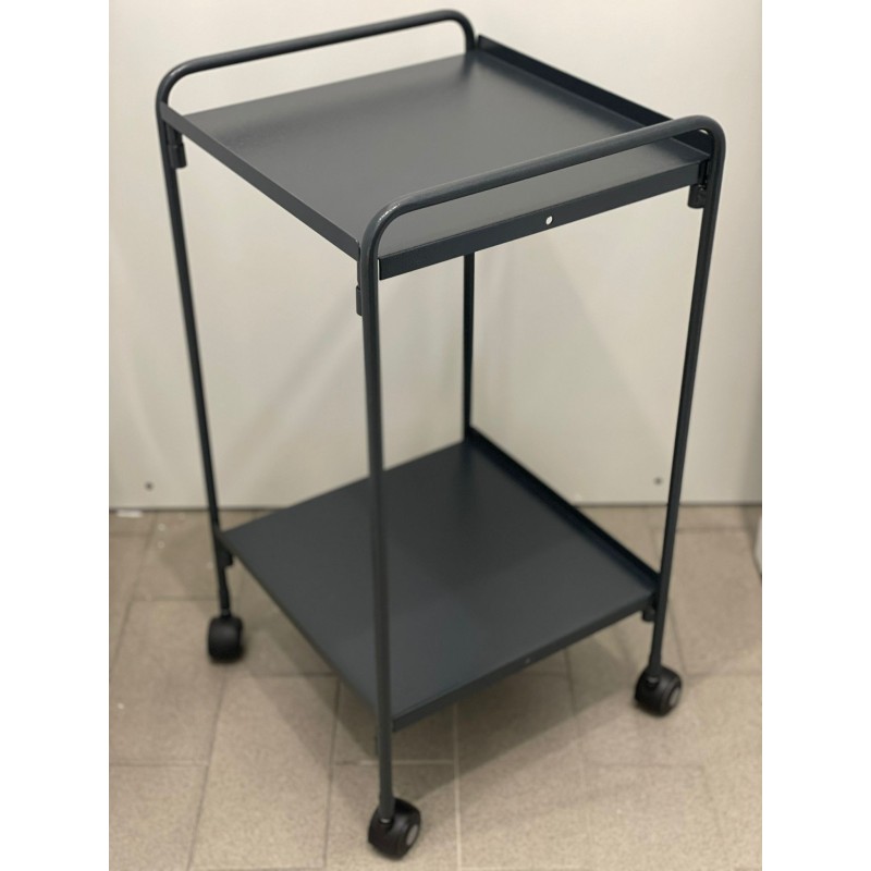 Carrello porta caldaia con ruote e ripiano porta oggetti,colore grigio scuro