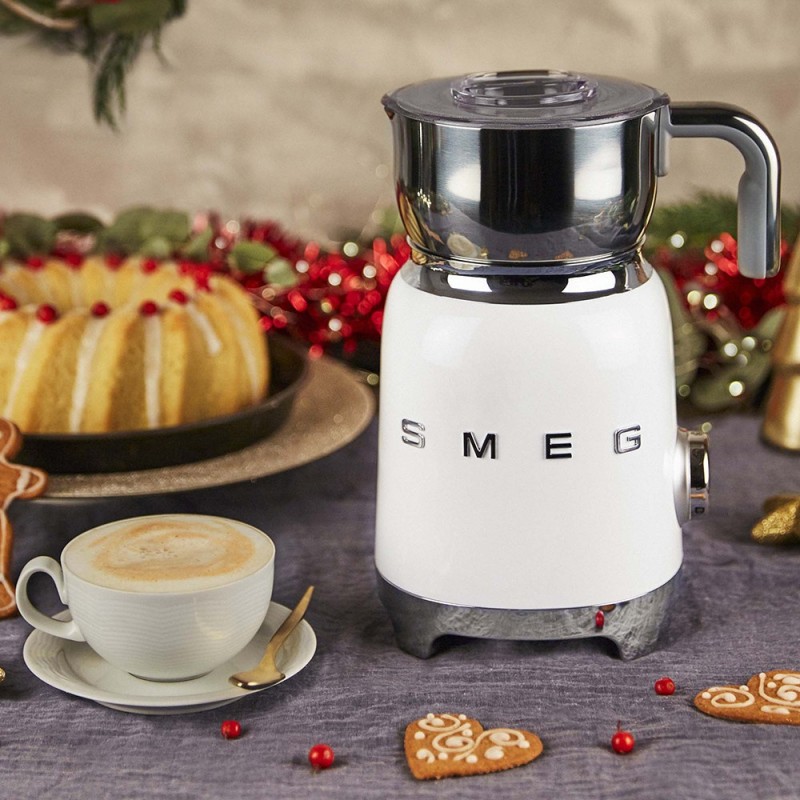 Montalatte Smeg BIANCO per latte caldo o freddo e scalda latte o cioccolata BIANCO SMEG 50'S STYLE