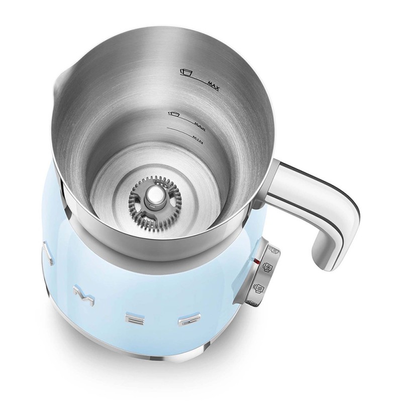 Montalatte per latte caldo o freddo e scalda latte o cioccolata AZZURRO SMEG MFF01PBEU
