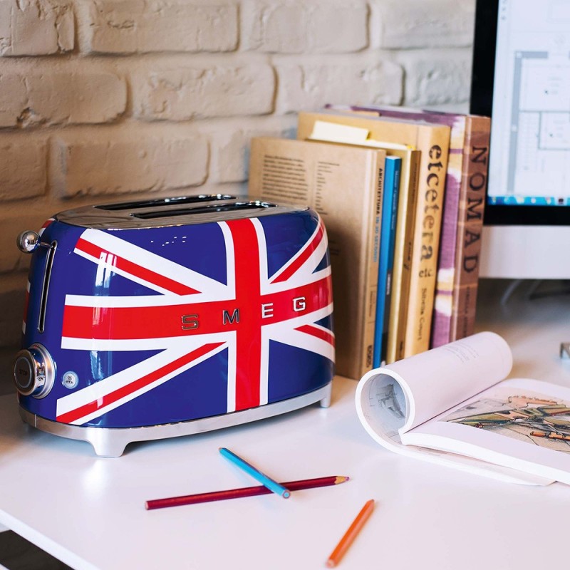 TOSTAPANE 2 FETTE  SMEG BANDIERA INGLESE  LINEA ANNI '50