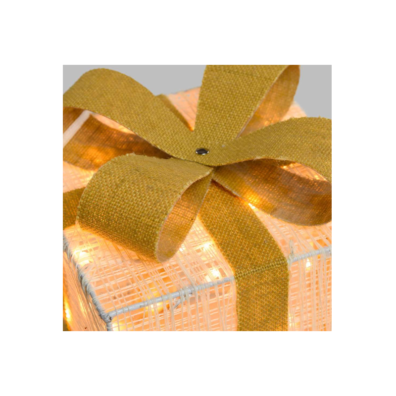 Set 3 pacchi regalo 3D 35/30/25cm luce fissa bianco caldo LHC GT3 35-240-F (TWW) Lotti