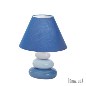 Lampada tavolo ceramica paralume blu K2 TL1 blu IDEAL LUX