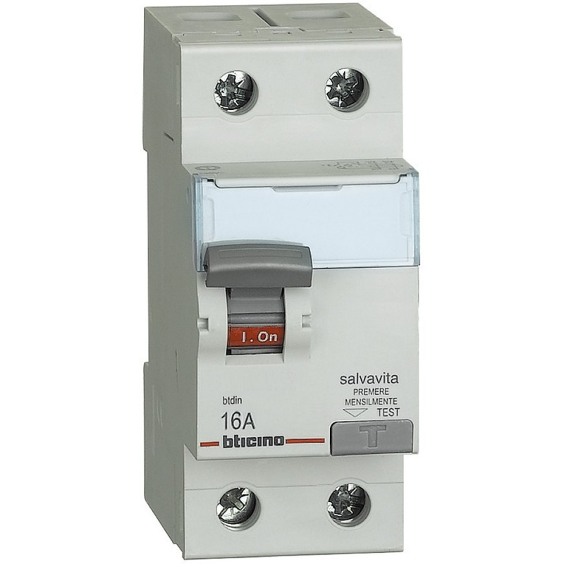 interruttore magnetotermico differenziale 16A 0.01A G722/16AC B.Ticino