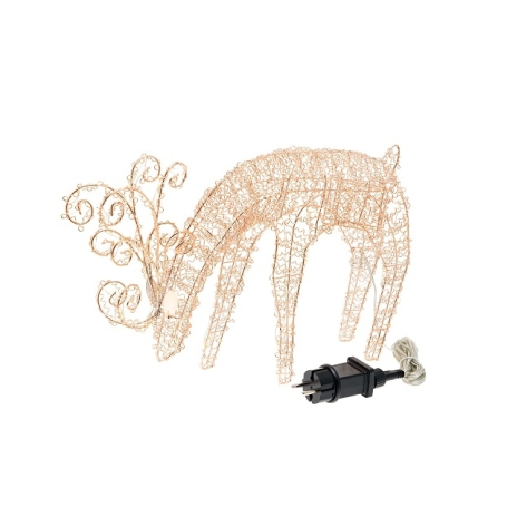 Renna che mangia filo metallico altezza cm30 luce calda VPM-F RNE C 38-TF (WW) Lotti