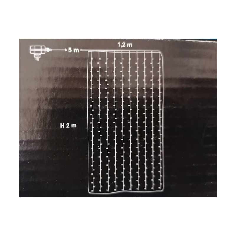 Tenda luminosa in tessuto di chiffon con fili inseriti nel tessuto Nanoled 2mt x1,2