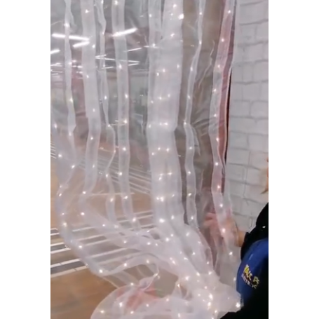 Tenda luminosa in tessuto di chiffon con fili inseriti nel tessuto Nanoled 2mt x1,2