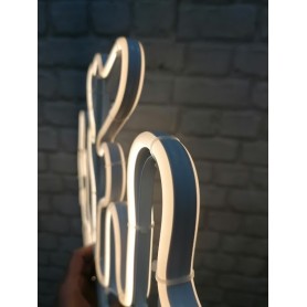 Fiocco di neve neon bianco caldo cm60 720 LED LOTTI interno ed esterno 2