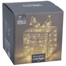 Pacco regalo decorazione luminosa 30 LED a batterie luce calda NEDIS AX8-106550 2