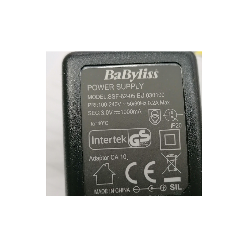 alimentatore caricabatteria per tagliacapelli regolabarba BabyLiss E769E