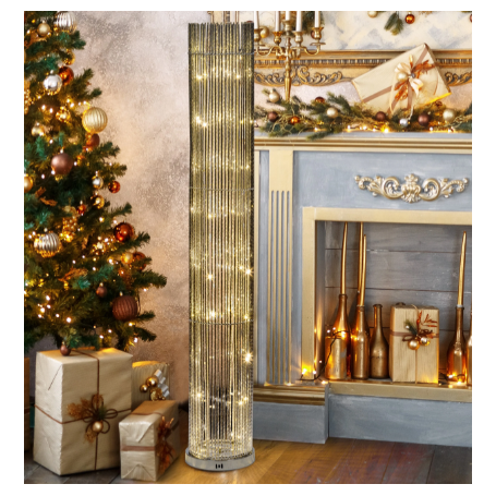 Colonna vaso piatta H140cm 100 LED bianco caldo 3D ATS CL140 S100-F (WW) Lotti (LOLLI 20017)