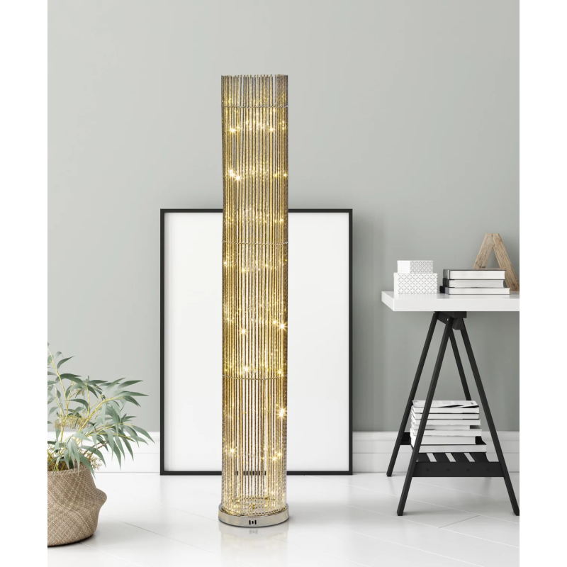 Colonna vaso piatta H140cm 100 LED bianco caldo 3D ATS CL140 S100-F (WW) Lotti (LOLLI 20017)